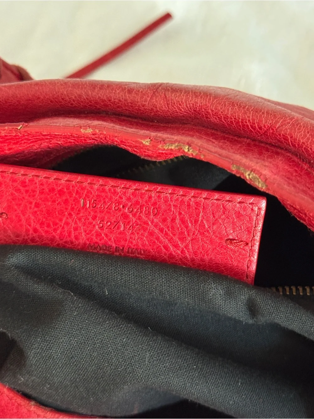 Vintage Red Balenciaga Lambskin Classic City Bag - Picture 11 of 13